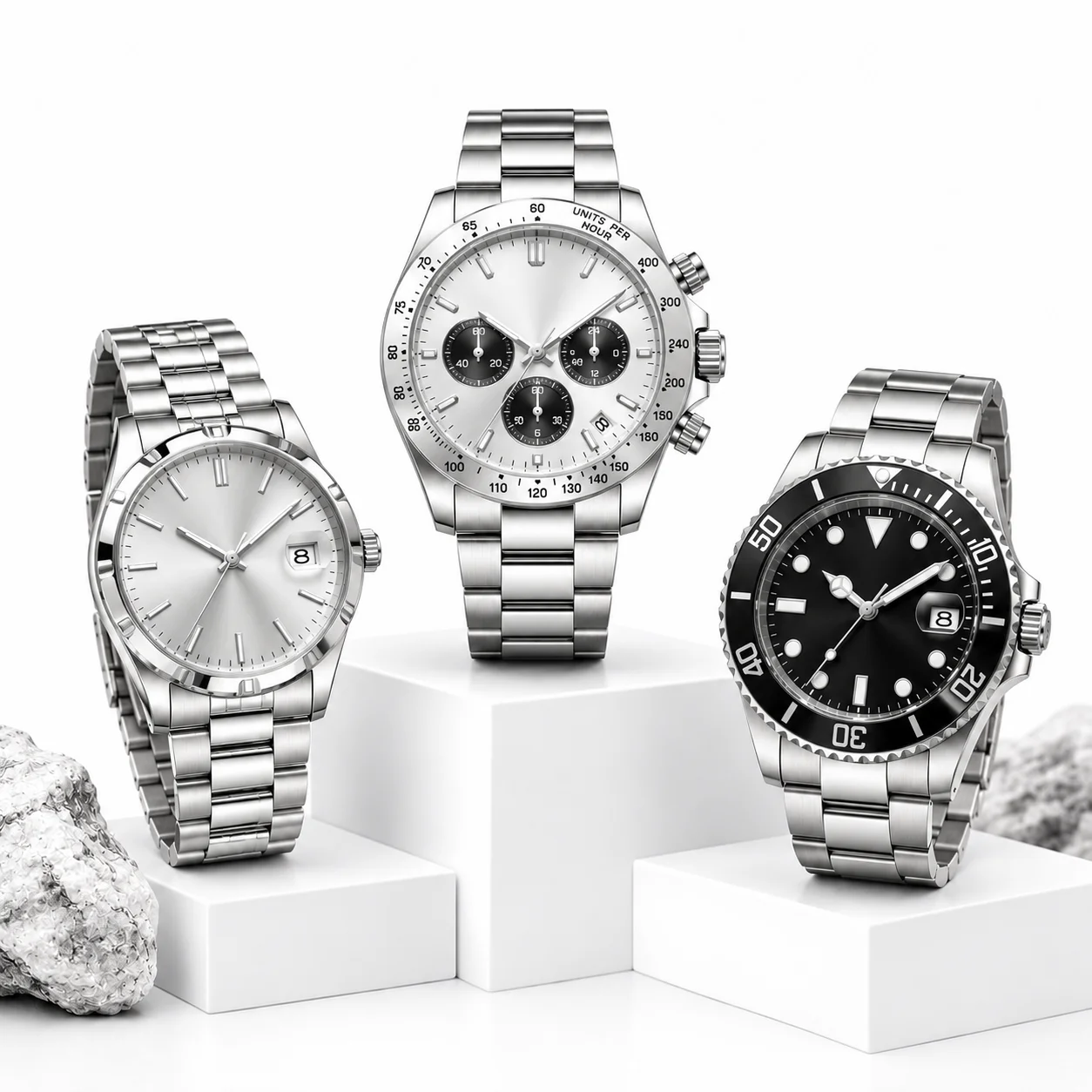 Silver watches