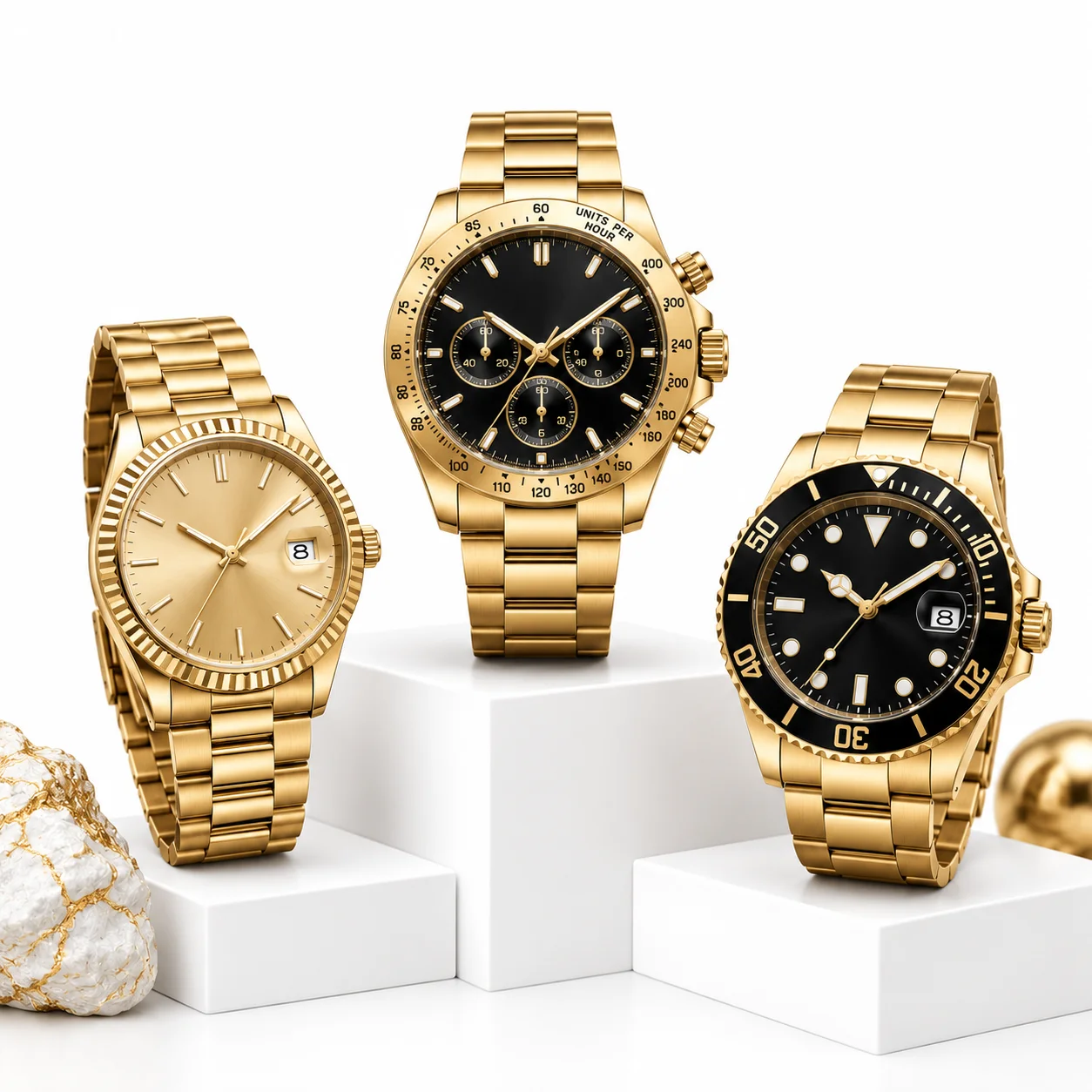 Golden watches